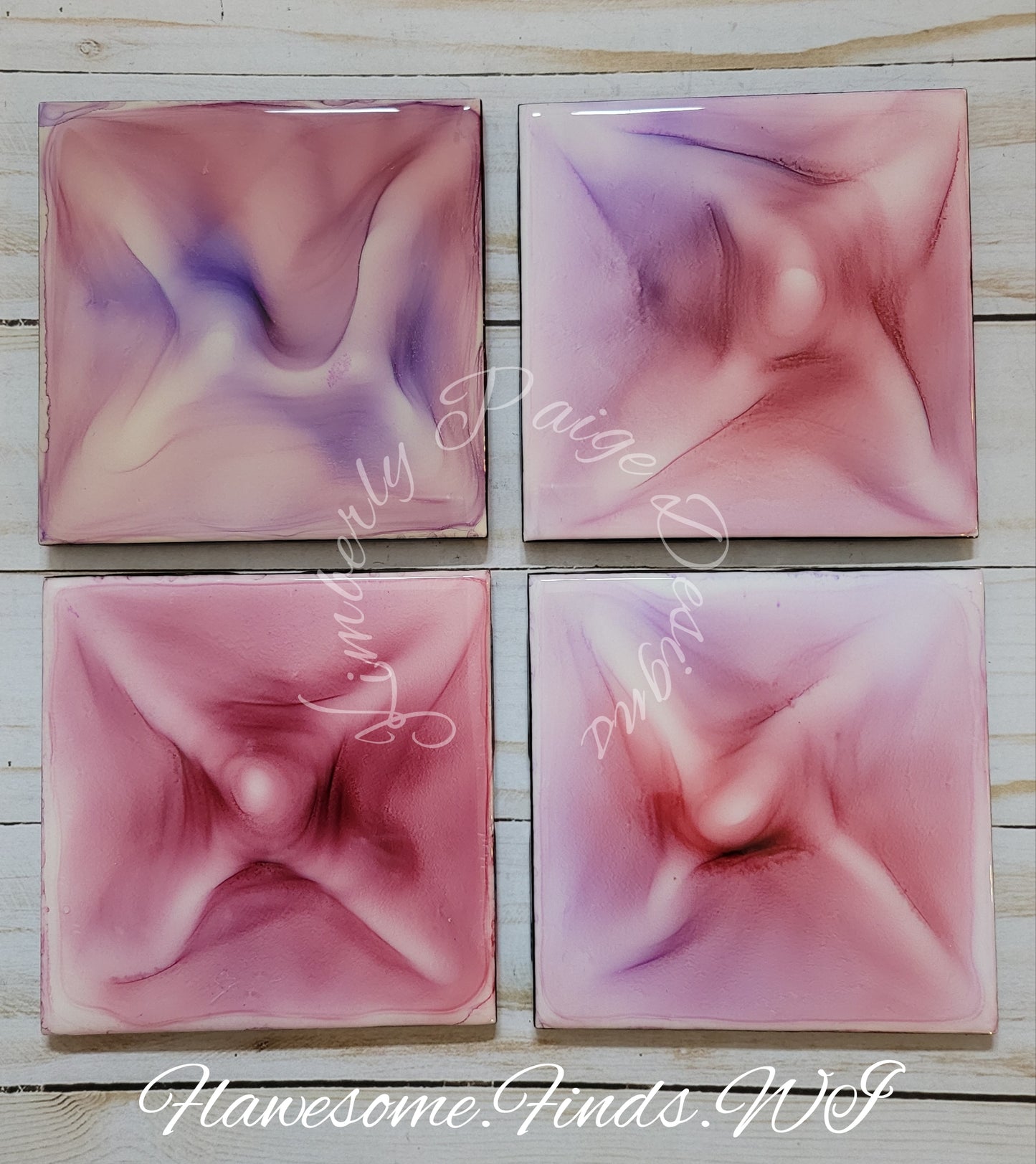 Pretty in Pink 4 Piece Coaster Set