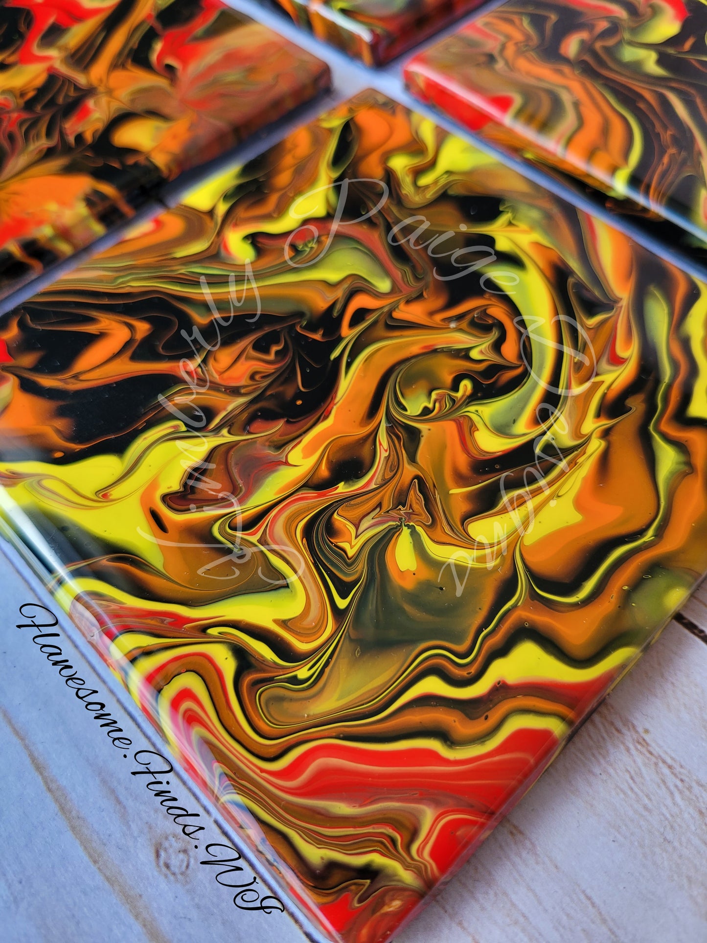 Lava 4-Piece Coaster Set