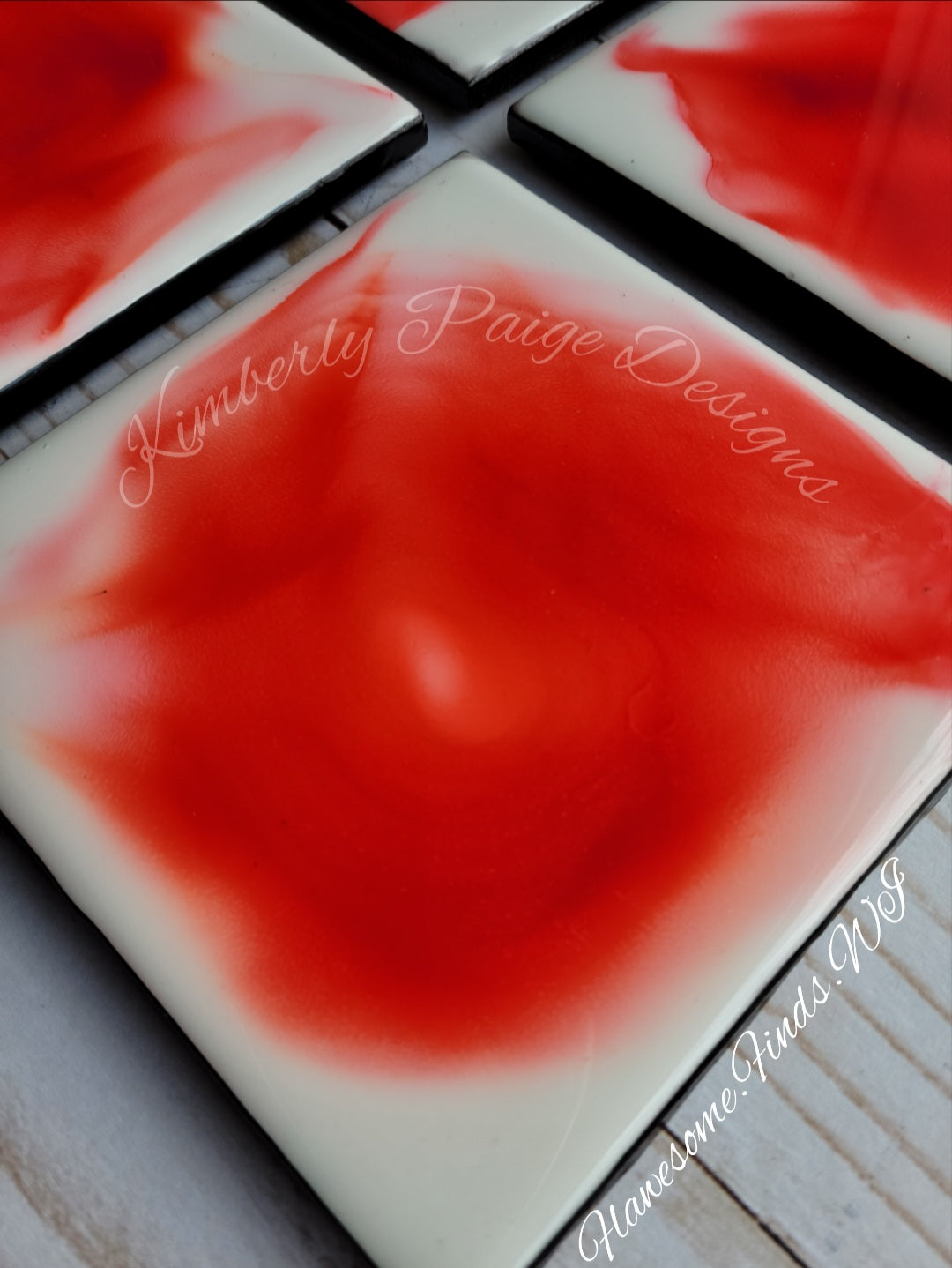 Rosey Red 4 Piece Coaster Set