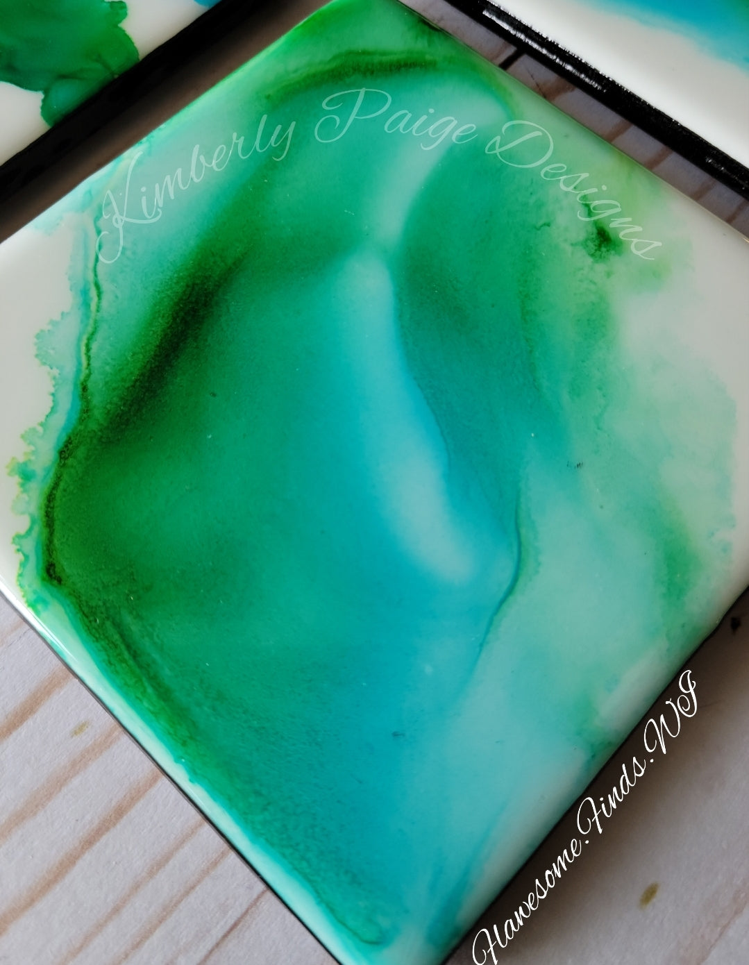 Green/Blue 4 Piece Coaster Set